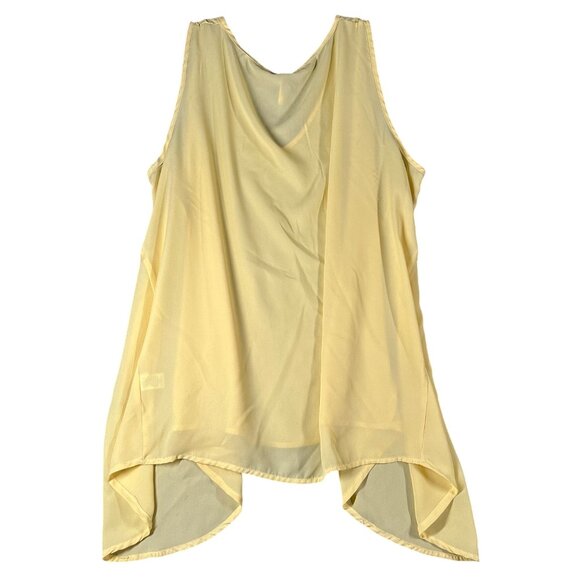 Melissa Paige XL Yellow Sleeveless High-Low V-Neck Lightweight Tank Top - Picture 6 of 6
